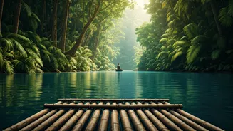 Explore Hidden Waterways On Traditional Bamboo Rafts