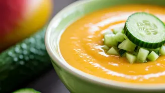 Mix Ripe Mango With Crisp Cucumber For Perfect Summer Gazpacho