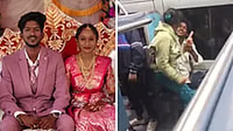 Newlywed Andhra Couple Seen Fighting Before Jumping To Death From Moving Train - Video
