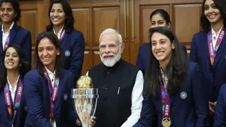 PM Modi meets with Women’s Cricket World Cup champions; receives signed ‘NaMo’ jersey as present from Team India