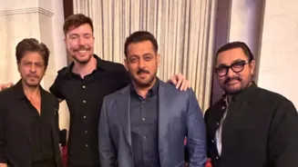 MrBeast poses with SRK, Salman, Aamir; sparks collaboration rumors
