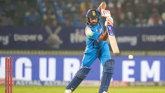 IND vs NZ: Rohit Sharma Brings Up 650th International Six, Falls For 26 in Vadodara ODI