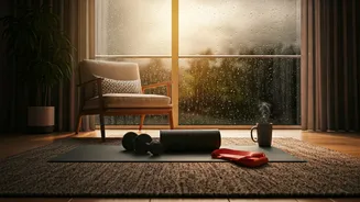 Cozy Cardio Routines Trend Online During Monsoon Heavy Downpours