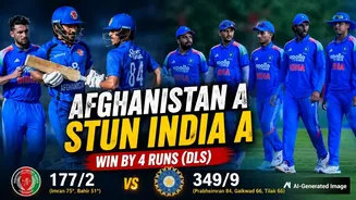 A Team Tri-nation Series: Afghanistan A Shock India A Despite 349-Run Total; Prabhsimran, Gaikwad, Varma Fifties in Vain