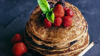 Ragi Pancakes Can Be Served With Honey In Small Amounts Or Fresh Fruit