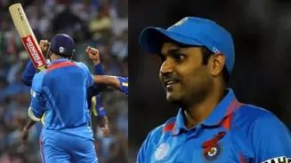 Why did Virender Sehwag occasionally play without a jersey number?