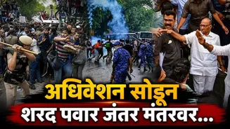 Sharad Pawar : एकीकडे राहुल गांधींनी मोंदींना निवासस्थानी घेरलं, दुसरीकडे विद्यार्थ्यांच्या न्यायासाठी शरद पवार मैदानात, थेट जंतम मंतर गाठलं आणि...
