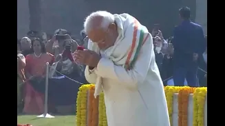 PM Modi Pays Tribute To Mahatma Gandhi On 78th Death Anniversary At Raj Ghat