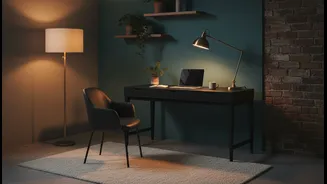 How to convert dark residential corners into efficient home workspaces using lighting tricks