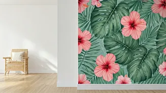 Botanical Print Wallpapers Add Instant Life To Dull Rental Spaces
