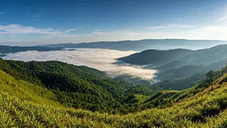 Cherrapunji High Altitude Rains Create Surreal Misty Horizon Views