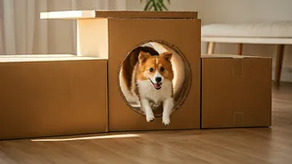 Indoor Dogs Love Cardboard Box Sensory Obstacle Training Courses