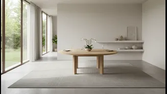 A Circular Table Needs Chair Pull-Out Space In Every Direction