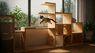 Multi Level Shelving Installations Entertain Indoor Cats Throughout Monsoons