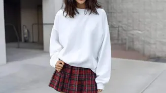 5 stylish ways to wear tartan wrap skirts