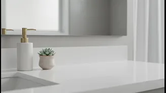 A Calmer Bathroom Routine Starts With Keeping Surfaces Clear