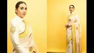 Karisma Kapoor Prove Simple, Sophistication In White Chanderi Saree For Swadesh Event