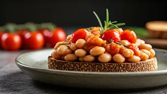 Quick & Flavorful White Bean & Tomato Ragout with Toasted Sourdough