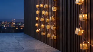Why Warm Fairy Lights And Brass Lanterns Offer The Ultimate Cozy Aesthetic For Balcony Walls