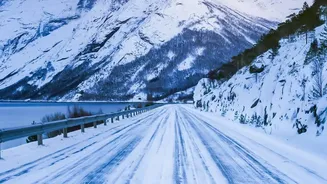 Where Coastal Drivers Can Transition To Scenic Mountain Road Trips This Winter