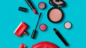 Soft skin makes red lips look modern