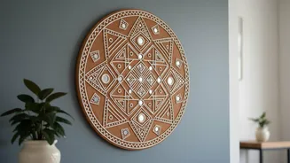 Kutch Lippan Kam Artisans Modernise Traditional Mud Mirror Patterns For Contemporary Urban Home Spaces