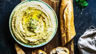Upgrade Your Snack Bowl With Zesty Lemon Hummus Loaded With Fresh Garlic And Tahini
