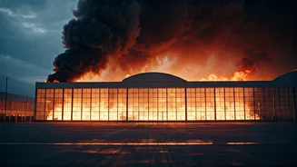 Noida Factory Workers' Agitation Escalates: Car Showroom Engulfed in Flames Amidst Wage Protests