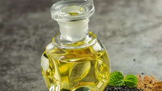 Zero waste cooking oil infusions give leftover coriander and mint stems new life