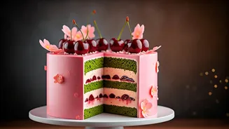 The Absolute Prettiest DIY Fusion Cherry Cake Ever Made