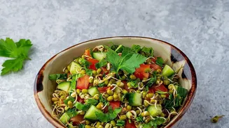 Improve Digestive Health Daily With Fresh Cucumber Beetroot And Sprout Salad Bowls