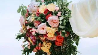 Floral Decor and a Simple Menu Shape a Garden Gathering Including Wet-Weather Backup
