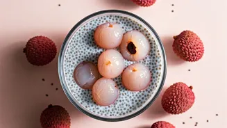 This Fresh Litchi Chia Seed Pudding Is Elite