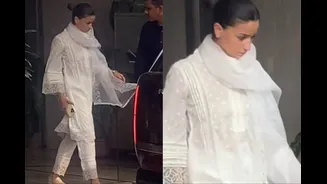 Alia Bhatt Steps Out In A White Lace Kurta Set That Celebrates Ease Over Excess