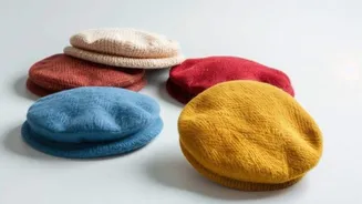 How to pair wool berets with dresses