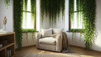 Style Cozy Reading Alcoves Using Trailing Ivy And Linen