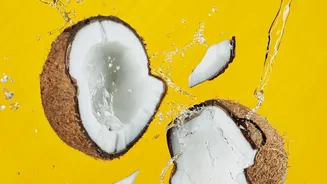 Coconut water rock salt and lemon offer natural hydration for humid workouts