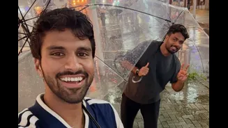 See pics! Samson and Sundar enjoy Tokyo rains