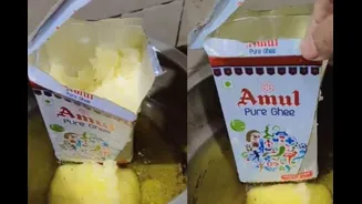 Woman Claims Amul Pure Ghee Sealed Packet Contain Dalda: ‘Nakli Samaan Ki Bharmaar Hai’ | Video