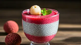 This Aesthetic Layered Litchi Chia Pudding Is Art