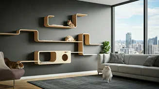 Upgrade Your High Rise Space Using Aesthetic Cat Ification Shelves