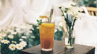 Refreshing basil-orange drinks for summer days