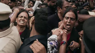 Video: Security officials pull BRS MLA's hair during protest