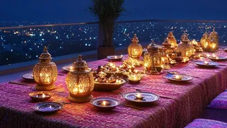 Why Cozy Festive Balcony Lights Start With Creative Placements Of Fairy Lights And Brass Lanterns