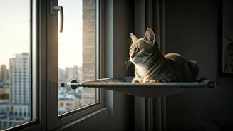 Window Mounted Hammocks Are Redefining High Rise Cat Territorials