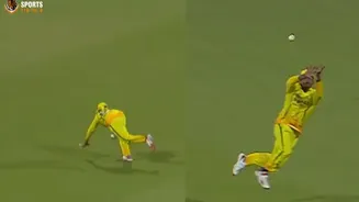 Sarfaraz Khan produces brilliant fielding efforts to dismiss Naman Dhir