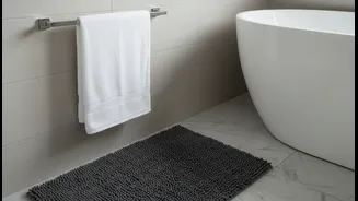 A Good Bath Mat And Towel Rail Can Improve Daily Bathroom Use