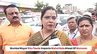 '...Closely Monitoring Situation': Mumbai Mayor Ritu Tawde Inspects Mahul Nala Desilting Progress Ahead Of Monsoon