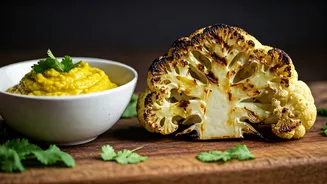 Exquisite Cauliflower Steaks with Coconut-Turmeric Relish