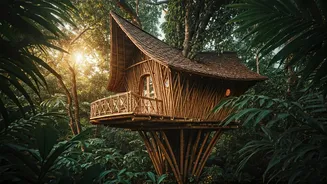 Eco-Conscious Creators Love Tucking Inside Sustainable Wayanad Bamboo Treehouses